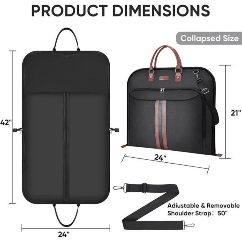 Travel Garment Bag, Travel Suit Bag for Men, 42'' Waterproof Carry